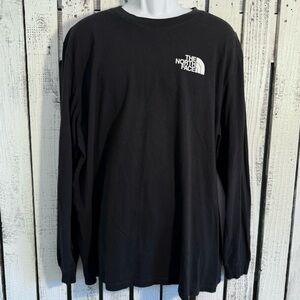 Unavailable-The North Face Mens XXL Long Sleeve T-Shirt Crew Neck Front & Ba